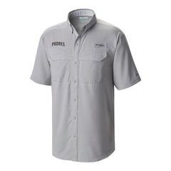 San Diego Padres Columbia Omni-Wick Low Drag Offshore Button-Up Shirt - White - Columbia on Sale