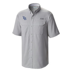 Tampa Bay Rays Columbia Omni-Wick Low Drag Offshore Button-Up Shirt - Gray - Columbia on Sale
