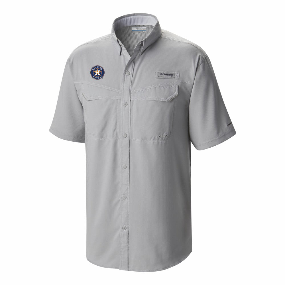 Houston Astros Columbia Omni-Wick Low Drag Offshore Button-Up Shirt - Gray - Columbia Sale