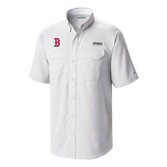 Boston Red Sox Columbia Omni-Wick Low Drag Offshore Button-Up Shirt - White - Columbia Online