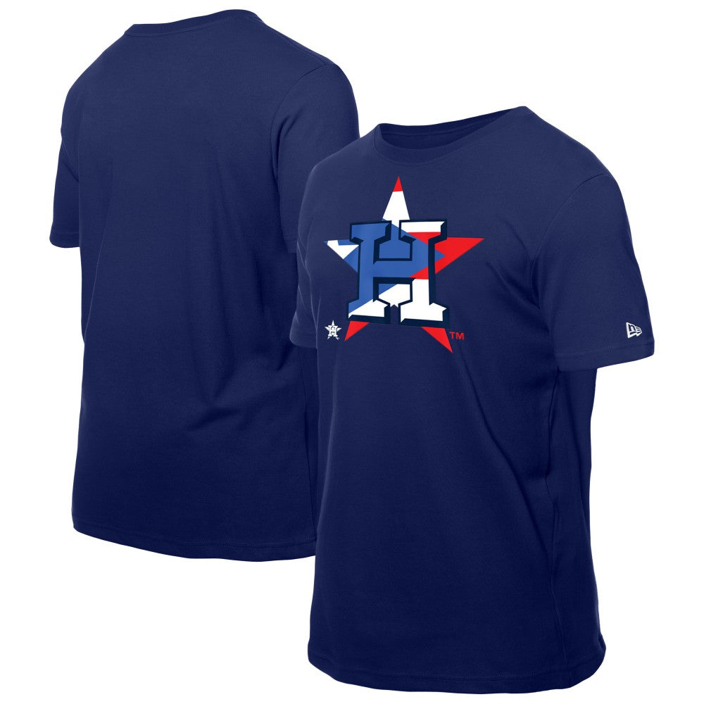Houston Astros New Era Puerto Rican Flag Logo T-Shirt - Navy - New Era on Sale