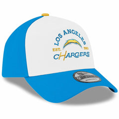 Los Angeles Chargers New Era Charger Power A-Frame 9FORTY Adjustable Hat White/Powder Blue