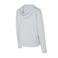 Seattle Seahawks Concepts Sport Women's Liftoff Striped V-Neck Hoodie White/Gray