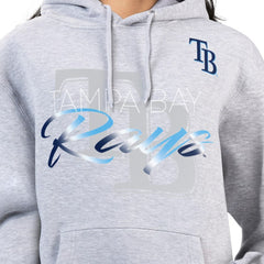 Tampa Bay Rays G-III 4Her by Carl Banks Women's Shadow Logo Graphic Pullover Hoodie - Heather Gray - MLB Online