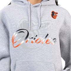 Baltimore Orioles G-III 4Her by Carl Banks Women's Shadow Logo Graphic Pullover Hoodie - Heather Gray - MLB Sale