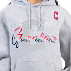 Cleveland Guardians G-III 4Her by Carl Banks Women's Shadow Logo Graphic Pullover Hoodie - Heather Gray - MLB on Sale