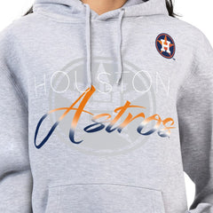 Houston Astros G-III 4Her by Carl Banks Women's Shadow Logo Graphic Pullover Hoodie - Heather Gray - MLB Sale