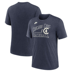 Chicago Cubs Nike Local Hometown Tri-Blend T-Shirt - Heather Navy - Nike Online