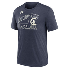 Chicago Cubs Nike Local Hometown Tri-Blend T-Shirt - Heather Navy - Nike Online