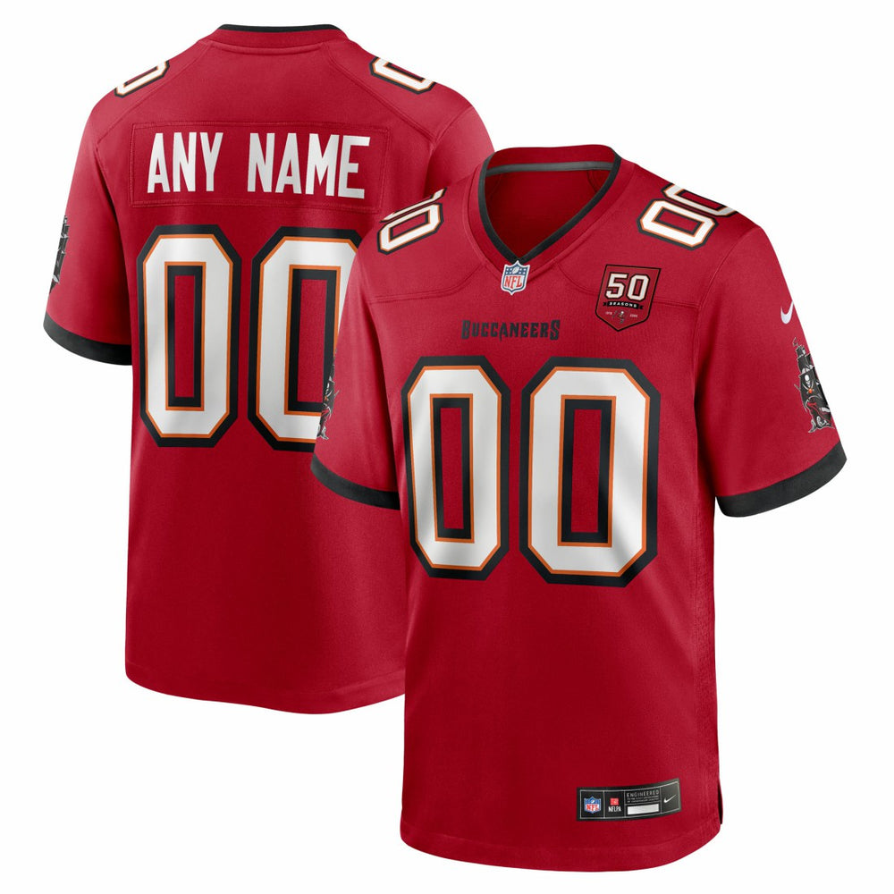 Nike Tampa Bay Buccaneers 50th Season Custom Game Jersey Red
