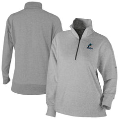 Miami Marlins Columbia Women's Birchwood Hills Quarter-Zip Pullover - Gray - Columbia on Sale