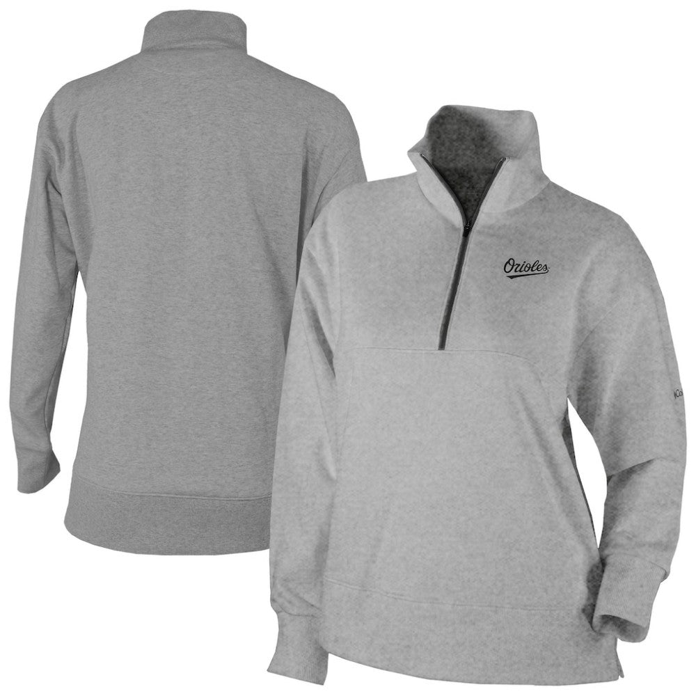 Baltimore Orioles Columbia Women's Birchwood Hills Quarter-Zip Pullover - Gray - Columbia Online
