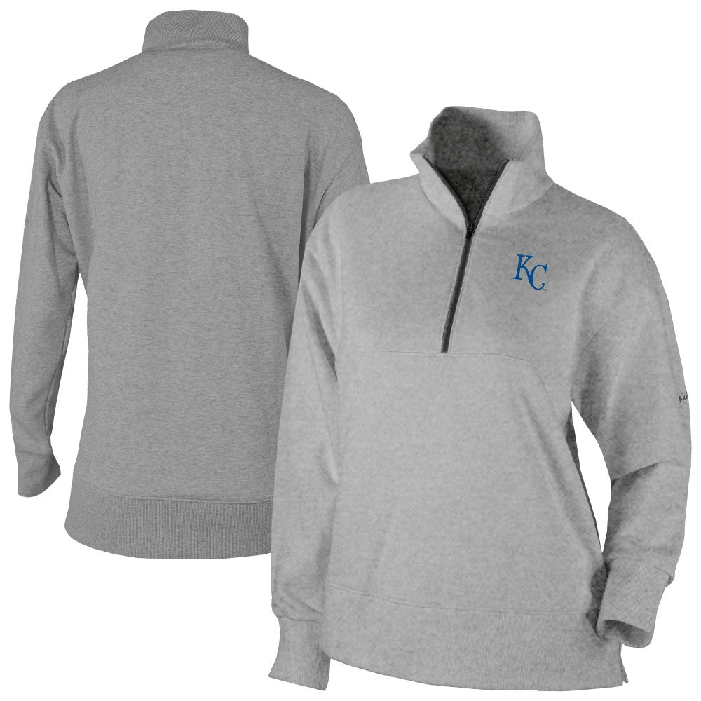 Kansas City Royals Columbia Women's Birchwood Hills Quarter-Zip Pullover - Gray - Columbia on Sale