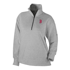 Boston Red Sox Columbia Women's Birchwood Hills Quarter-Zip Pullover - Gray - Columbia Lifestyle