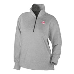 Cincinnati Reds Columbia Women's Birchwood Hills Quarter-Zip Pullover - Gray - Columbia on Sale