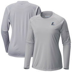 Miami Marlins Columbia Tidal Tee II Long Sleeve T-Shirt - Gray - Columbia Sale