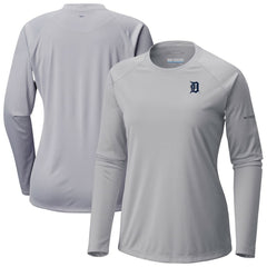 Detroit Tigers Columbia Tidal Tee II Long Sleeve T-Shirt - Gray - Columbia Sale