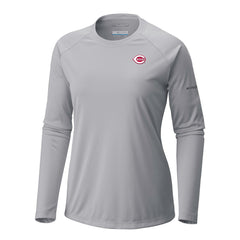 Cincinnati Reds Columbia Tidal Tee II Long Sleeve T-Shirt - Gray - Columbia Lifestyle