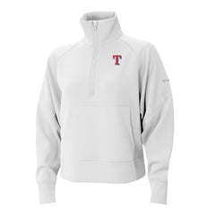 Texas Rangers Columbia Women's Wickhams Hills Raglan Omni-Wick Quarter-Zip Pullover - White - Columbia Lifestyle