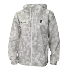 Detroit Tigers Columbia Women's Flash Challenger Full-Zip Hoodie Windbreaker Jacket - Gray/White - Columbia on Sale