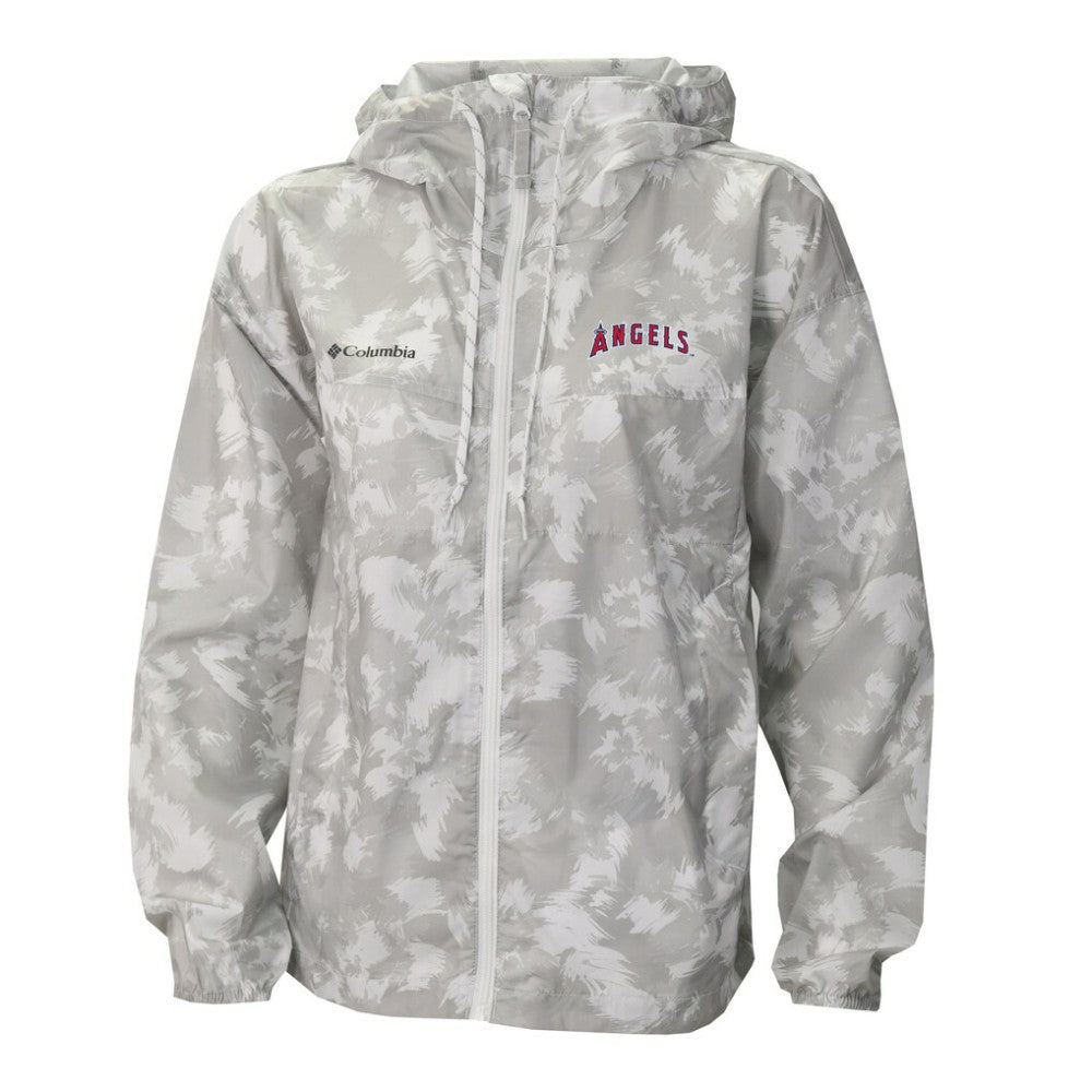 Los Angeles Angels Columbia Women's Flash Challenger Full-Zip Hoodie Windbreaker Jacket - Gray/White - Columbia Discount