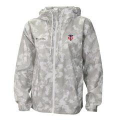 Minnesota Twins Columbia Women's Flash Challenger Full-Zip Hoodie Windbreaker Jacket - Gray/White - Columbia Sale