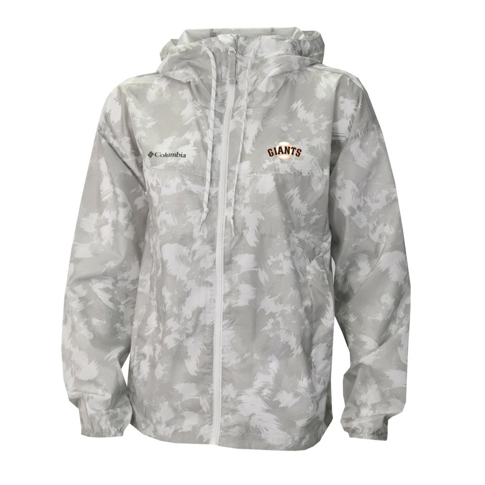 San Francisco Giants Columbia Women's Flash Challenger Full-Zip Hoodie Windbreaker Jacket - Gray/White - Columbia Sale