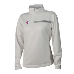 Cleveland Guardians Columbia Women's Skiff Guide Fleece Half-Zip Pullover Jacket - White - Columbia Sale