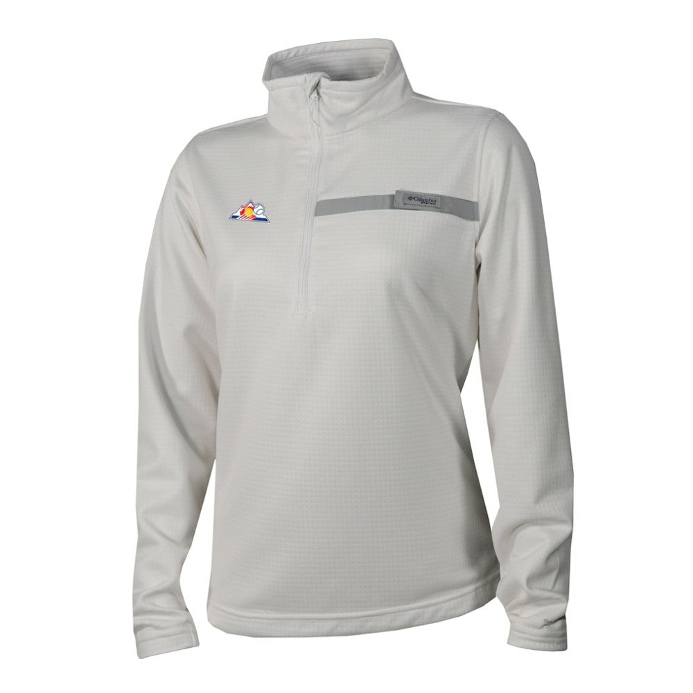 Colorado Rockies Columbia Women's Skiff Guide Fleece Half-Zip Pullover Jacket - White - Columbia Discount