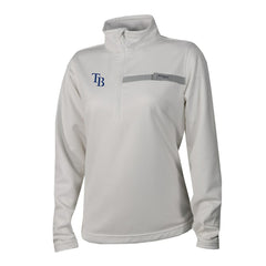 Tampa Bay Rays Columbia Women's Skiff Guide Fleece Half-Zip Pullover Jacket - White - Columbia Online
