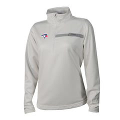 Toronto Blue Jays Columbia Women's Skiff Guide Fleece Half-Zip Pullover Jacket - White - Columbia Discount
