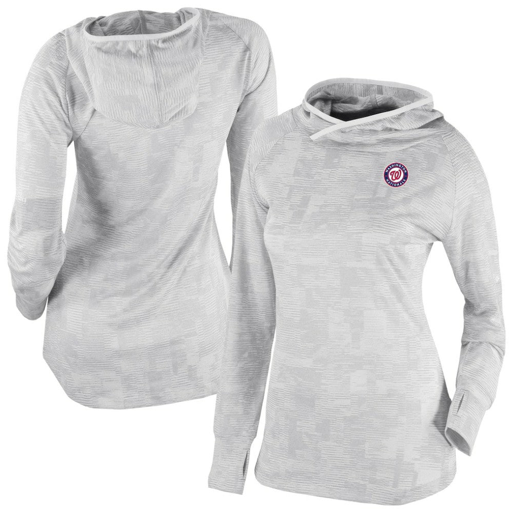 Washington Nationals Columbia Women's Omni-Wick Sunday Ball Raglan Pullover Hoodie - White - Columbia Sale