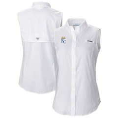 Kansas City Royals Columbia Women's Tamiami Sleeveless Shirt - White - Columbia Lifestyle