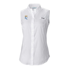 Kansas City Royals Columbia Women's Tamiami Sleeveless Shirt - White - Columbia Lifestyle