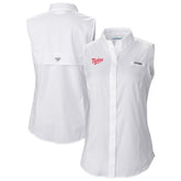 Minnesota Twins Columbia Women's Tamiami Sleeveless Shirt - White - Columbia Discount