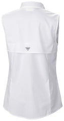 Miami Marlins Columbia Women's Tamiami Sleeveless Shirt - White - Columbia on Sale