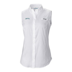 Seattle Mariners Columbia Women's Tamiami Sleeveless Shirt - White - Columbia Lifestyle