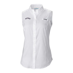 Houston Astros Columbia Women's Tamiami Sleeveless Shirt - White - Columbia on Sale
