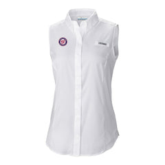 Washington Nationals Columbia Women's Tamiami Sleeveless Shirt - White - Columbia Discount