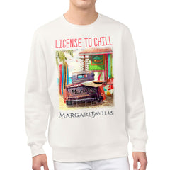 Miami Marlins Margaritaville License to Chill Fleece Sweatshirt - Cream - MLB on Sale