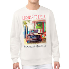 Tampa Bay Rays Margaritaville License to Chill Fleece Sweatshirt - Cream - MLB on Sale