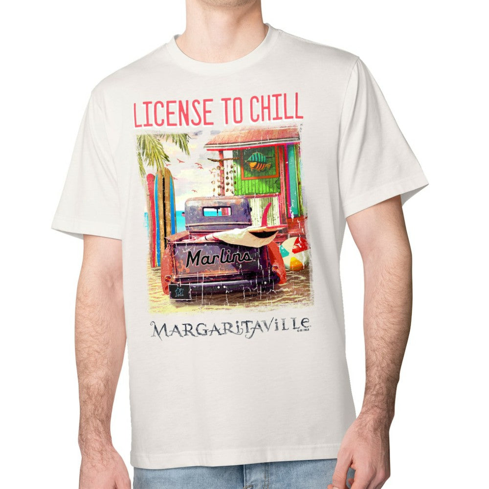 Miami Marlins Margaritaville License to Chill T-Shirt - Cream - MLB Online
