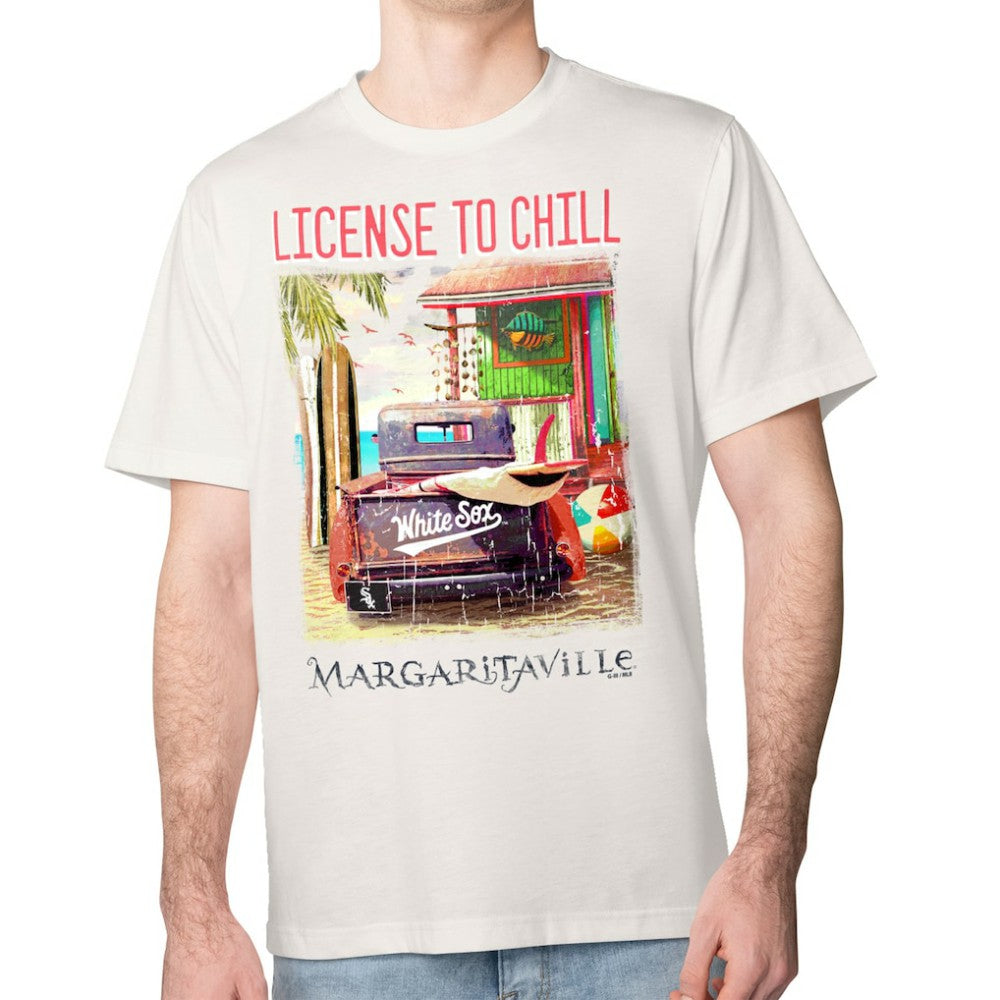 Chicago White Sox Margaritaville License to Chill T-Shirt - Cream - MLB Lifestyle