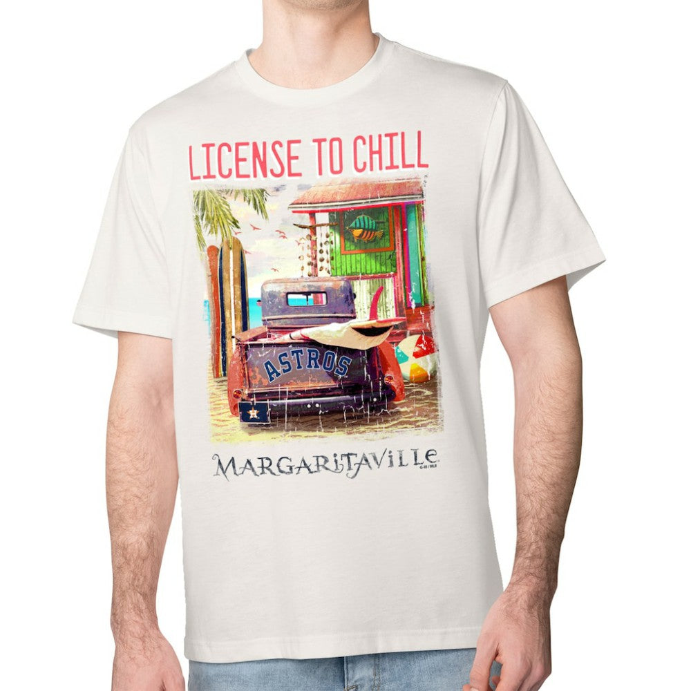 Houston Astros Margaritaville License to Chill T-Shirt - Cream - MLB on Sale