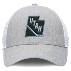 Utah Mammoth Fanatics Utah Badge Trucker Adjustable Hat - Gray/White - NHL 203122133