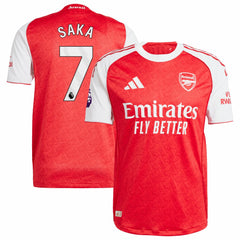 Bukayo Saka Arsenal 2025/26 Home Player Jersey Red - Adidas