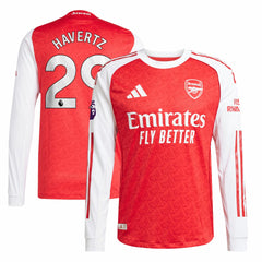 Kai Havertz Arsenal 2025/26 Home Long Sleeve Player Jersey Red - Adidas outlet