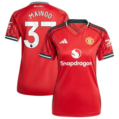 Kobbie Mainoo Manchester United Women's Home 2025/26 Replica Player Jersey Red - Adidas sale
