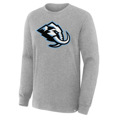 Utah Mammoth Fanatics Primary Logo Legacy Long Sleeve T-Shirt - Heather Gray - NHL 203124213