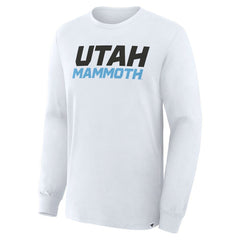 Utah Mammoth Fanatics Wordmark Legacy Long Sleeve T-Shirt - White - NHL 203124216